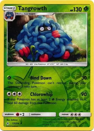 Unbroken Bonds Tangrowth #17/214 reverse holo